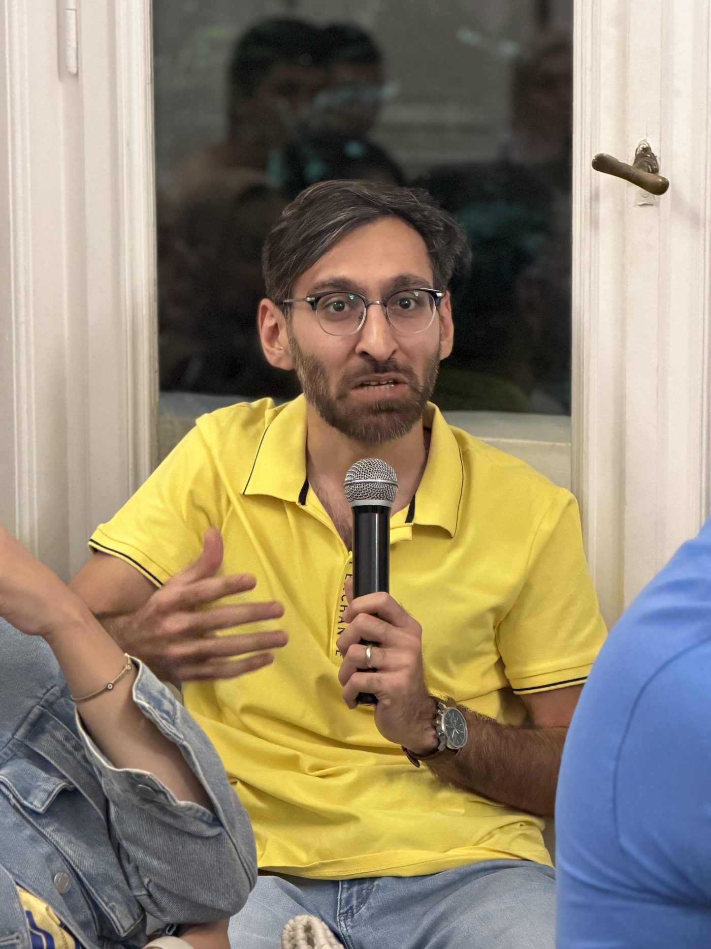 Members connecting at a People of Data event